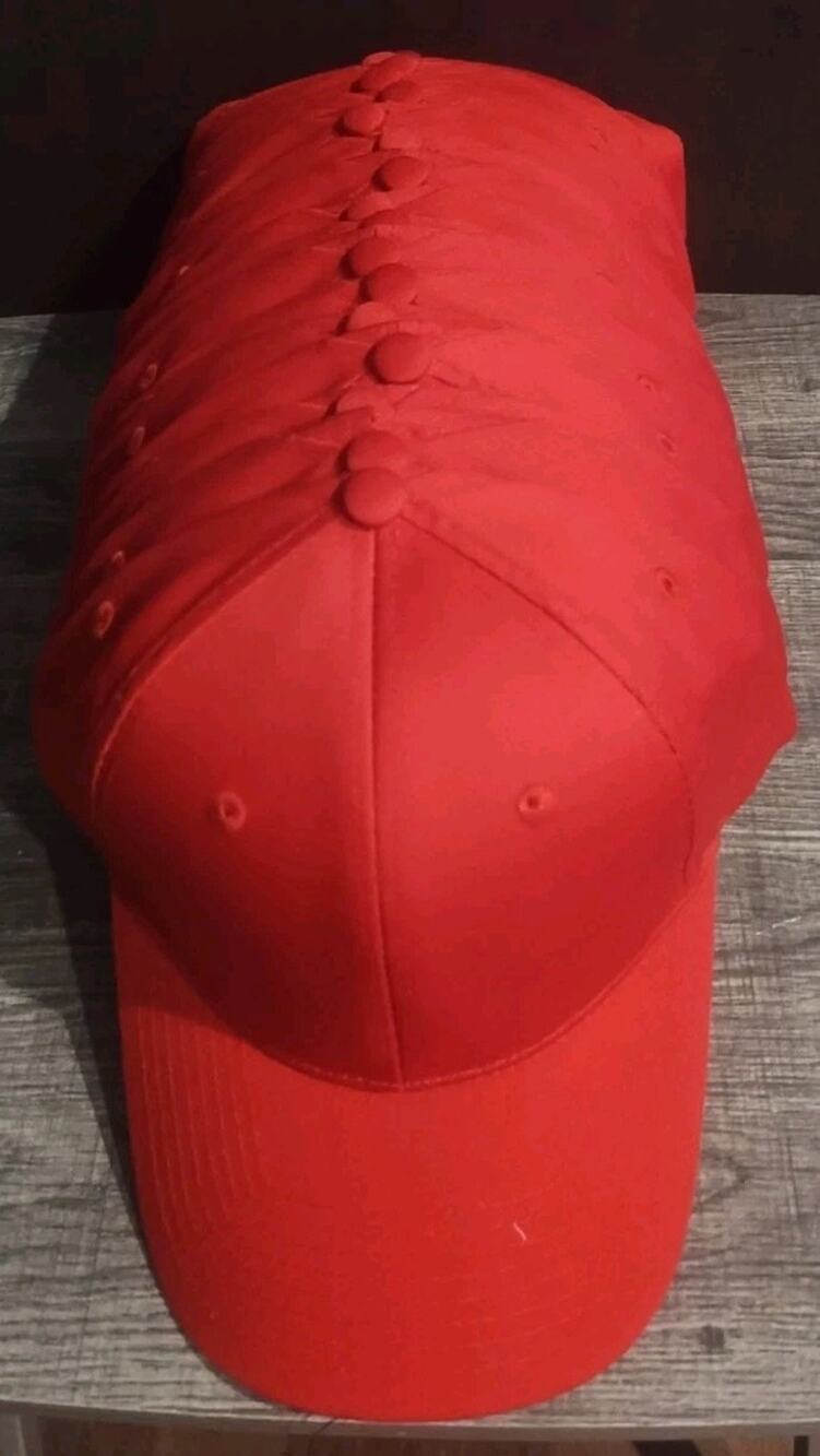 Blank Baseball Trucker Hat Ball Cap Adjustable Snap Back Lot Of 20 Red NEW